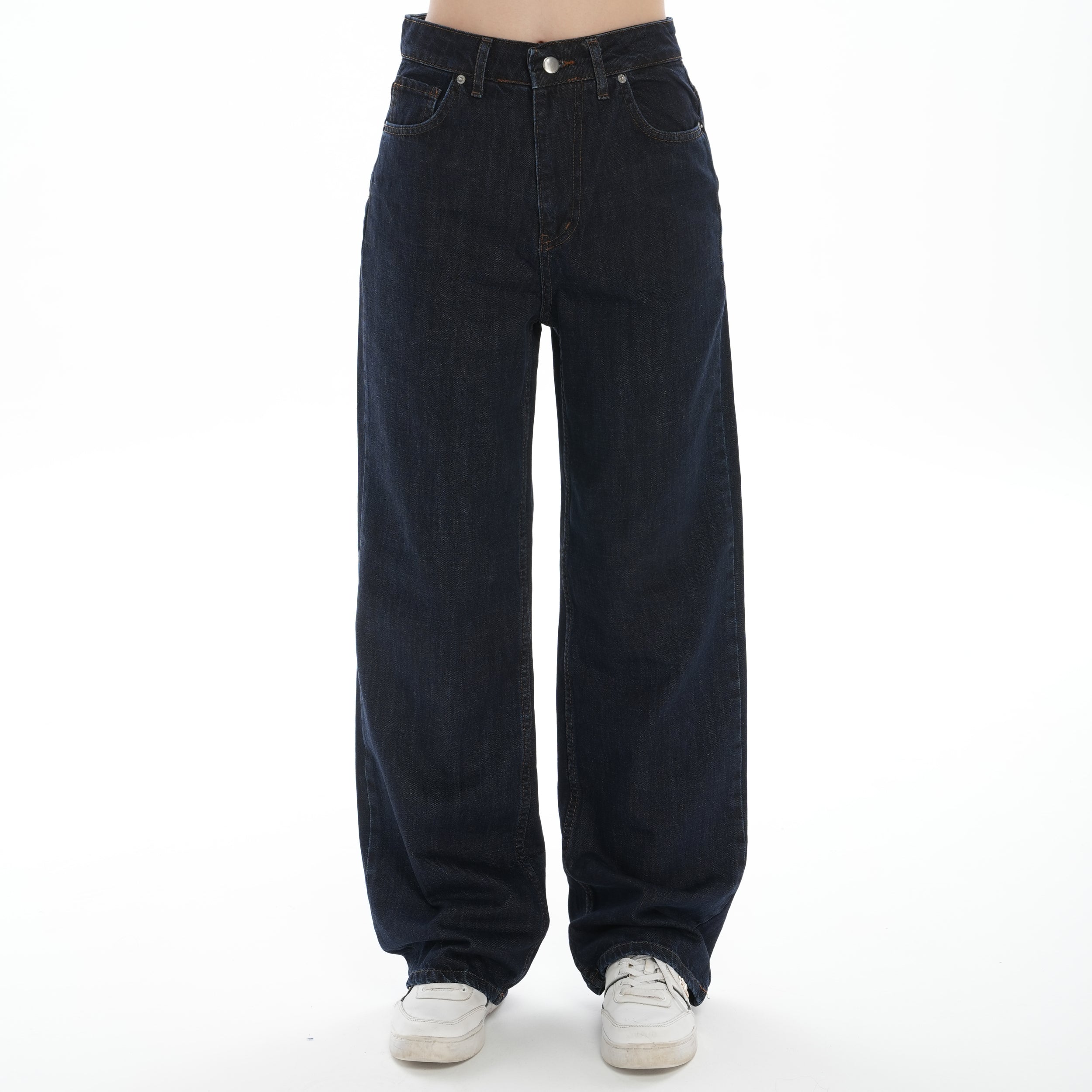 Camelia Gold Ikon 90's Koyu Mavi Lacivert Süper Extra Yüksek Bel Palazzo Salaş Jean Pantolon