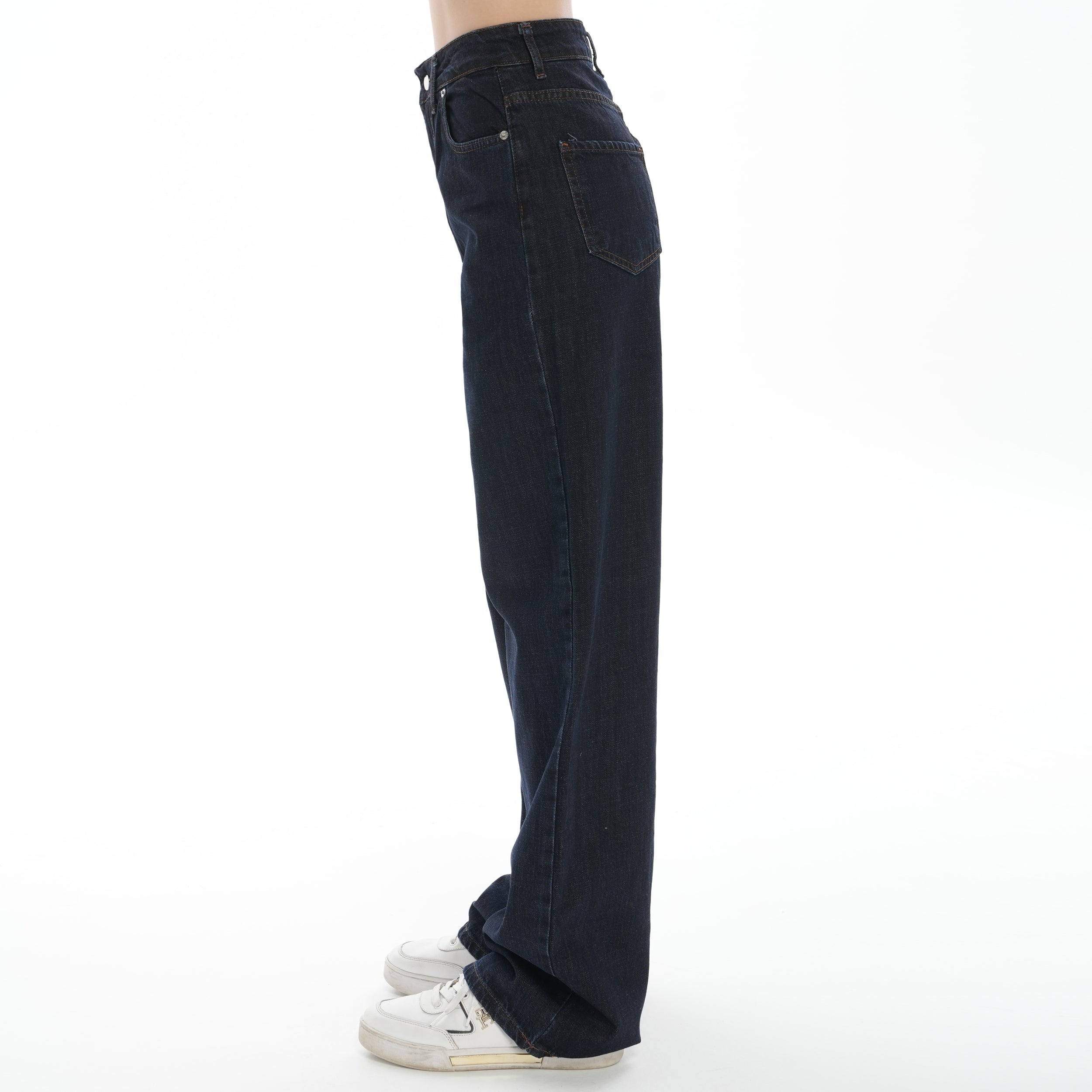 Camelia Gold Ikon 90's Koyu Mavi Lacivert Süper Extra Yüksek Bel Palazzo Salaş Jean Pantolon